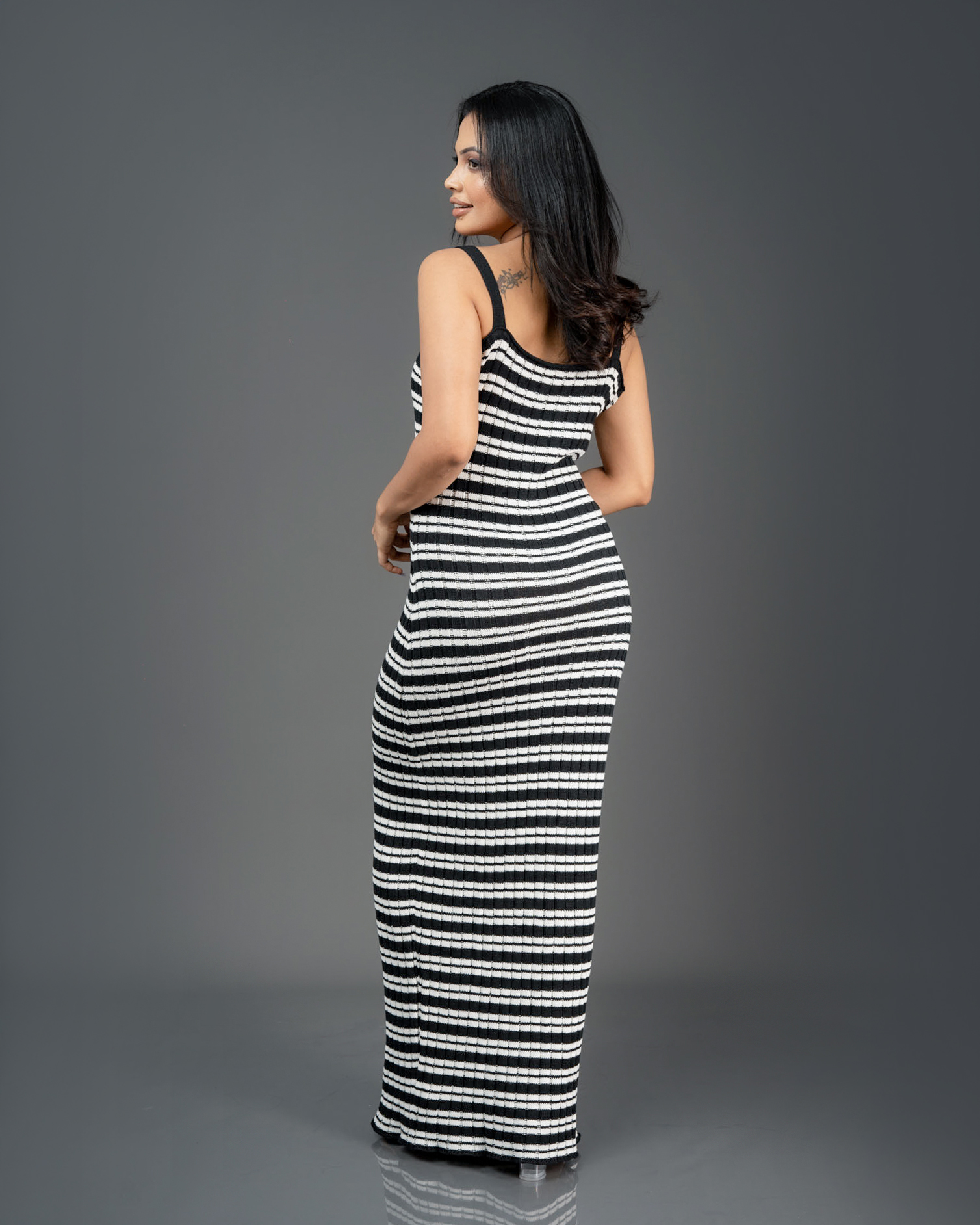Knitted stripe maxi dress - Image 2